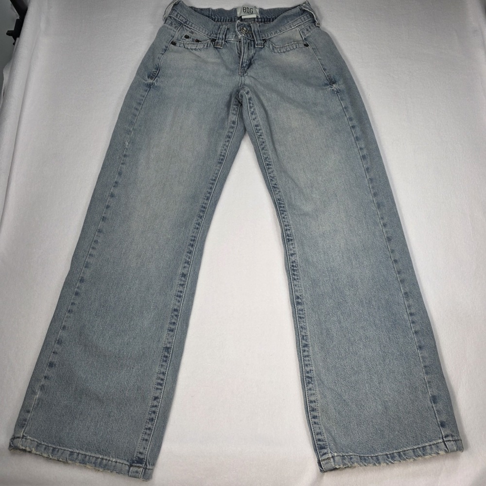 BDG‎ Urban Outfitters Jeans Distressed Straight Leg Blue Cotton Recycled Size 24